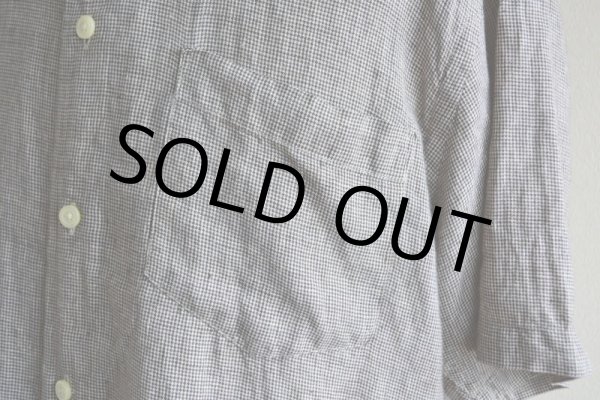 画像9: ORVIS マチ付き半袖リネンシャツ　 表記L  (9)