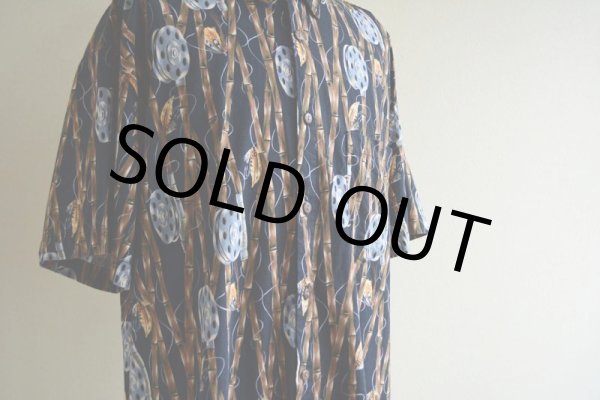 画像9: 1990s HIGH SEAS フライフィッシング柄 コットンシャツ  MADE IN USA  表記L  (9)