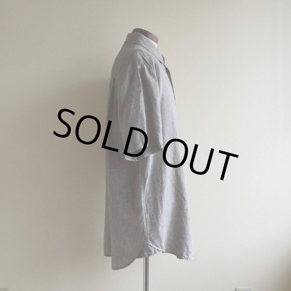 画像2: ORVIS マチ付き半袖リネンシャツ　 表記L  (2)