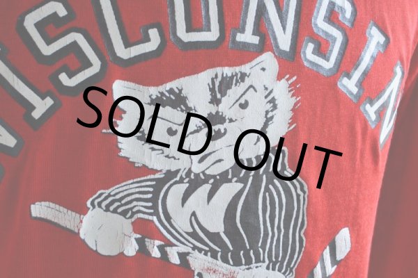 画像9: 1980s Champion フットボールTシャツ  WISCONSIN HOCKEY  表記S  (9)