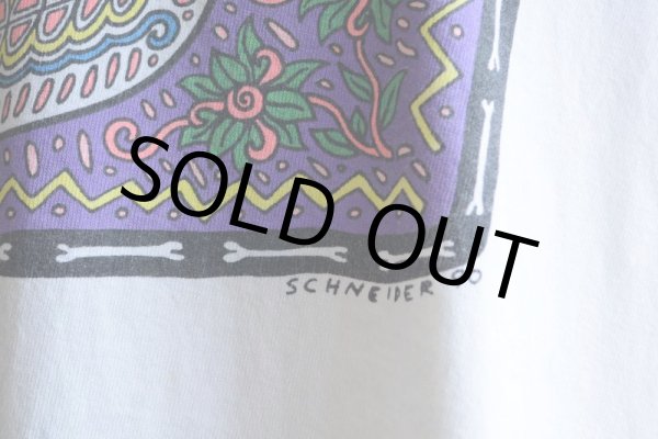 画像10: 1990s TESOROS カラベラアートTシャツ  表記XL  (10)