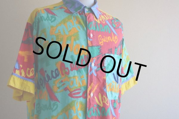 画像8: NAF NAF 総柄半袖シャツ  MADE IN FRANCE  実寸ML  (8)