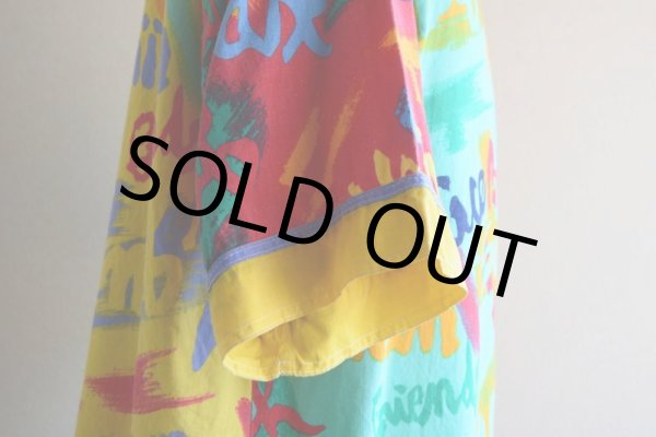 画像10: NAF NAF 総柄半袖シャツ  MADE IN FRANCE  実寸ML  (10)