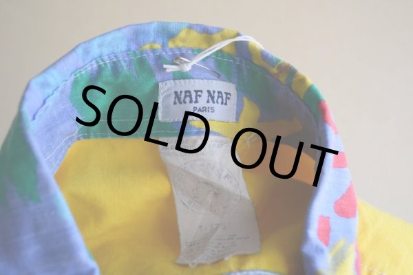 画像5: NAF NAF 総柄半袖シャツ  MADE IN FRANCE  実寸ML  (5)