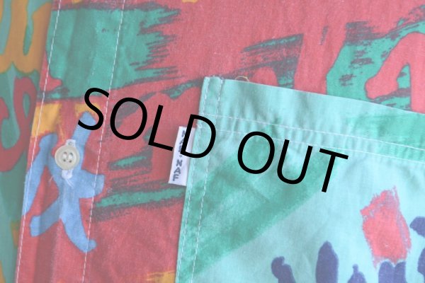 画像7: NAF NAF 総柄半袖シャツ  MADE IN FRANCE  実寸ML  (7)