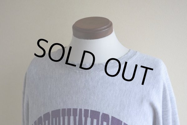 画像7: 1990s Champion リバースウィーブスウェット　 NORTHWESTERN/染込みプリント　 表記XL  (7)