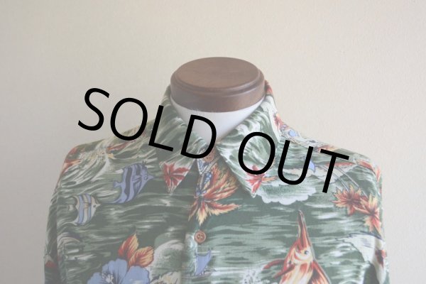 画像6: 1990s HANA BAY レーヨンアロハシャツ　 表記M  (6)