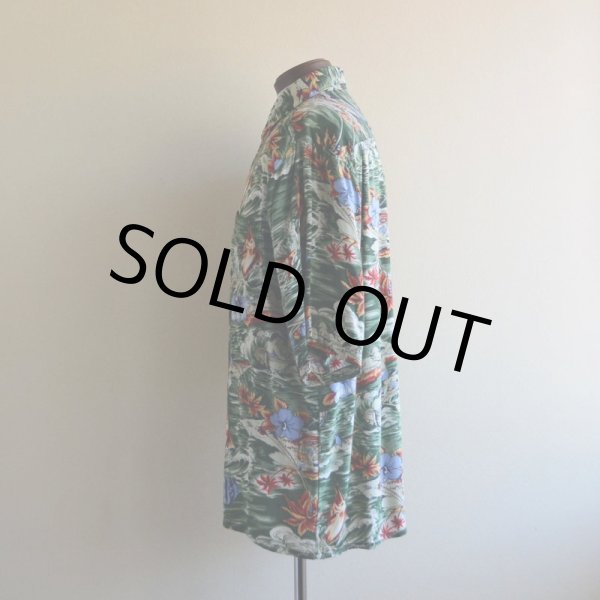 画像4: 1990s HANA BAY レーヨンアロハシャツ　 表記M  (4)