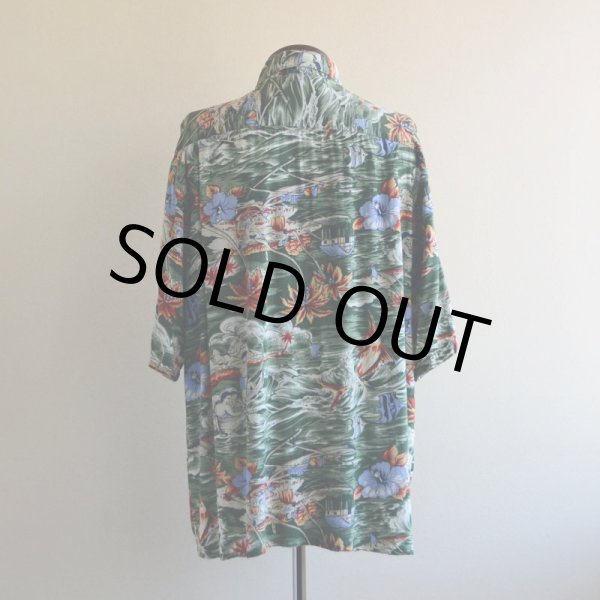 画像3: 1990s HANA BAY レーヨンアロハシャツ　 表記M  (3)