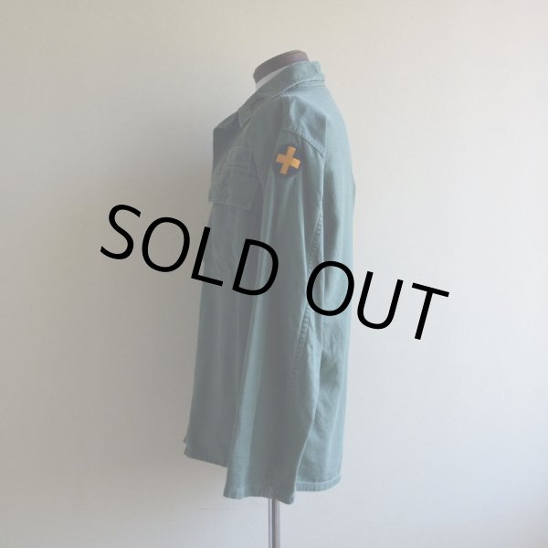 画像4: 1960s US.ARMY OG107 ユーティリティシャツ  1st後期  実寸M  (4)