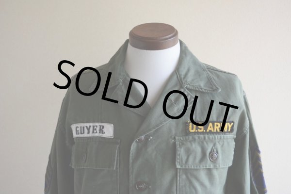 画像6: 1950s US.ARMY OG107 ユーティリティシャツ　 1st初期　 表記S  (6)