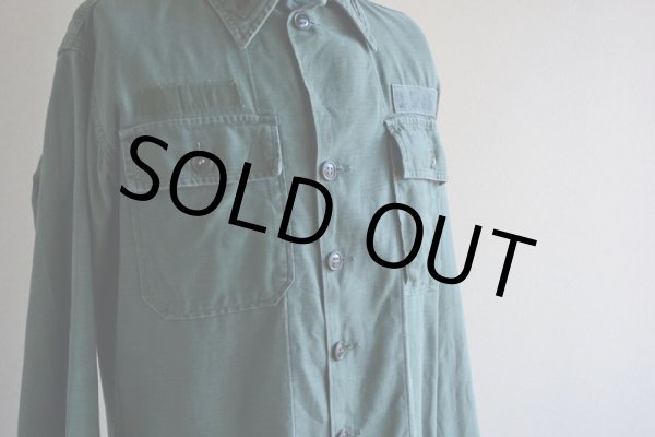 画像9: 1960s US.ARMY OG107 ユーティリティシャツ  1st後期  実寸M  (9)