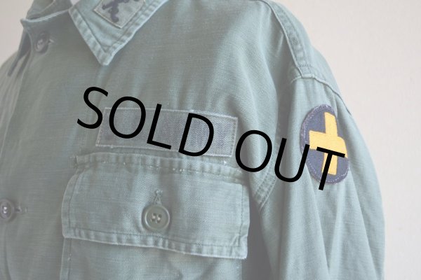 画像10: 1960s US.ARMY OG107 ユーティリティシャツ  1st後期  実寸M  (10)