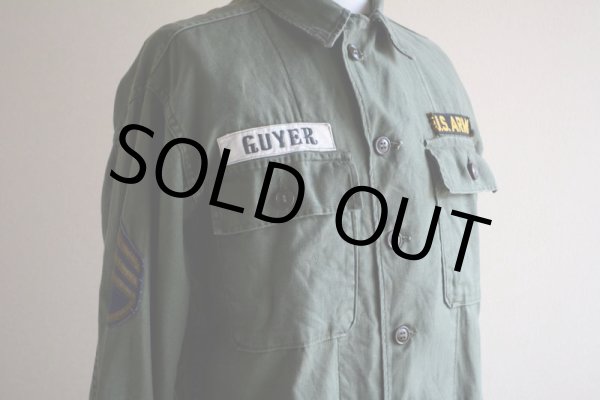 画像10: 1950s US.ARMY OG107 ユーティリティシャツ　 1st初期　 表記S  (10)