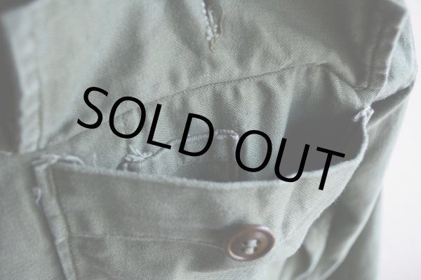 画像9: 1950s US.ARMY OG107 ユーティリティシャツ　 1st初期　 表記S  (9)