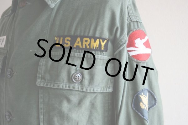 画像9: 1960s US.ARMY OG107 ユーティリティシャツ　 1st後期　 表記S  (9)