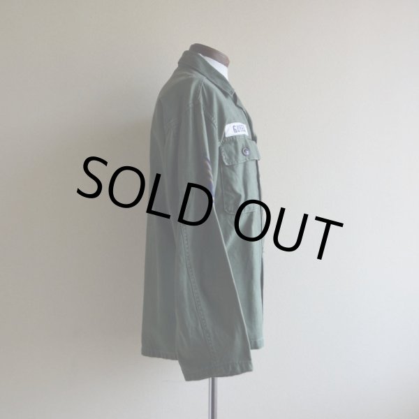 画像2: 1950s US.ARMY OG107 ユーティリティシャツ　 1st初期　 表記S  (2)