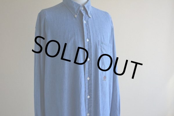 画像8: 1990s TOMMY JEANS シャンブレーシャツ　 表記L  (8)