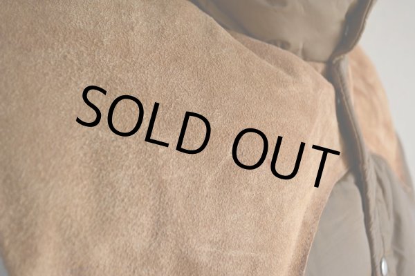 画像12: 1970s Woolrich レザーヨークダウンベスト  表記L  (12)