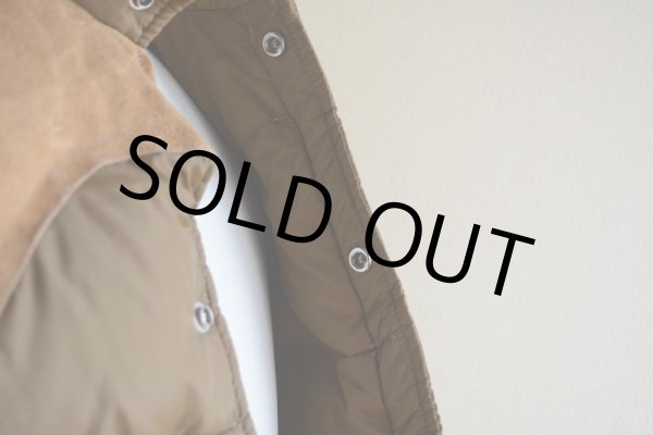 画像14: 1970s Woolrich レザーヨークダウンベスト  表記L  (14)