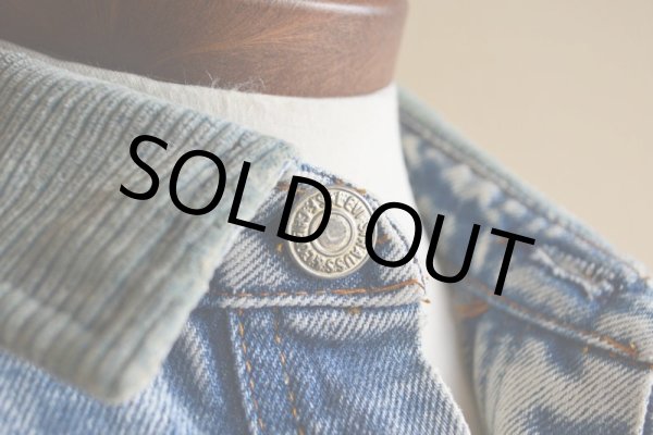 画像10: 1990s Levi's ケミカルデニムジャケット "デカパッチ"  MADE IN USA  表記XL  (10)