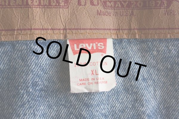 画像6: 1990s Levi's ケミカルデニムジャケット "デカパッチ"  MADE IN USA  表記XL  (6)