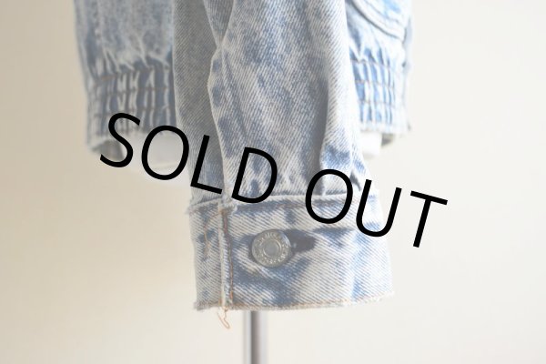 画像12: 1990s Levi's ケミカルデニムジャケット "デカパッチ"  MADE IN USA  表記XL  (12)