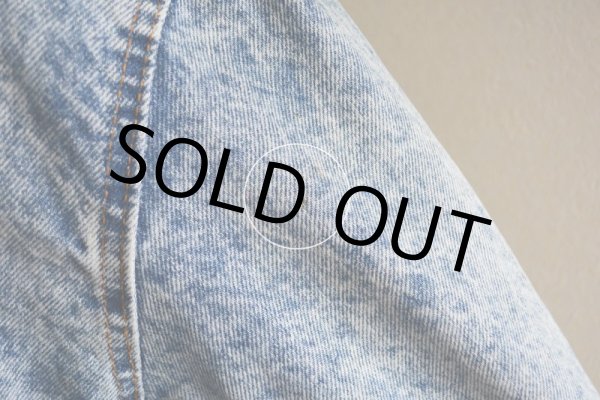 画像18: 1990s Levi's ケミカルデニムジャケット "デカパッチ"  MADE IN USA  表記XL  (18)