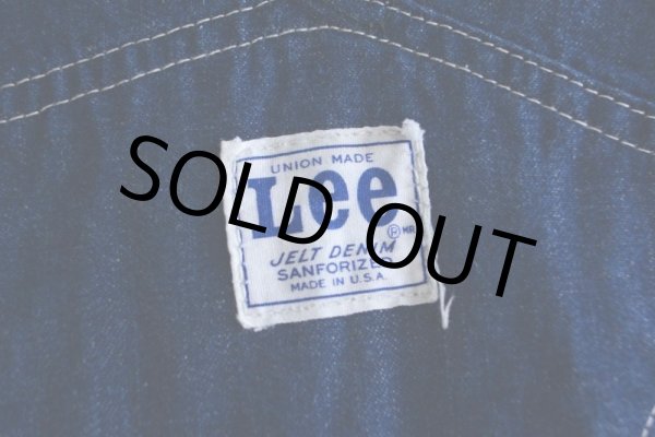 画像12: 1960s〜 Lee JELT DENIM デニムオーバーオール  実寸W38  (12)