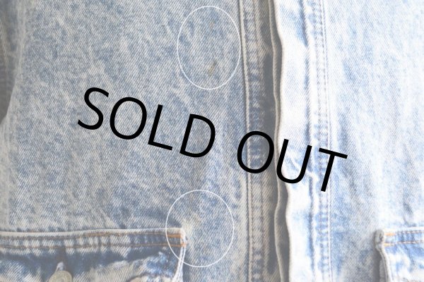 画像16: 1990s Levi's ケミカルデニムジャケット "デカパッチ"  MADE IN USA  表記XL  (16)