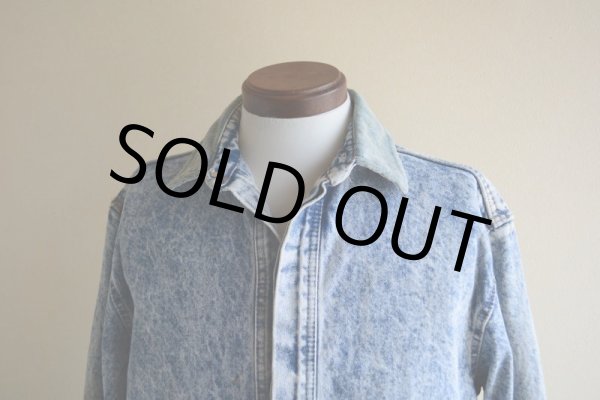 画像8: 1990s Levi's ケミカルデニムジャケット "デカパッチ"  MADE IN USA  表記XL  (8)