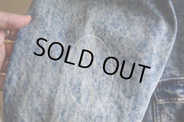 画像17: 1990s Levi's ケミカルデニムジャケット "デカパッチ"  MADE IN USA  表記XL  (17)