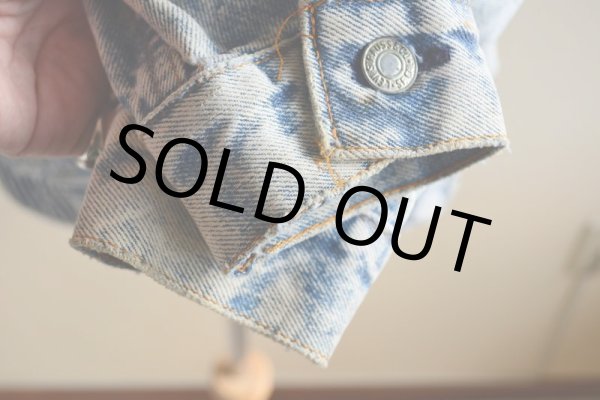 画像19: 1990s Levi's ケミカルデニムジャケット "デカパッチ"  MADE IN USA  表記XL  (19)