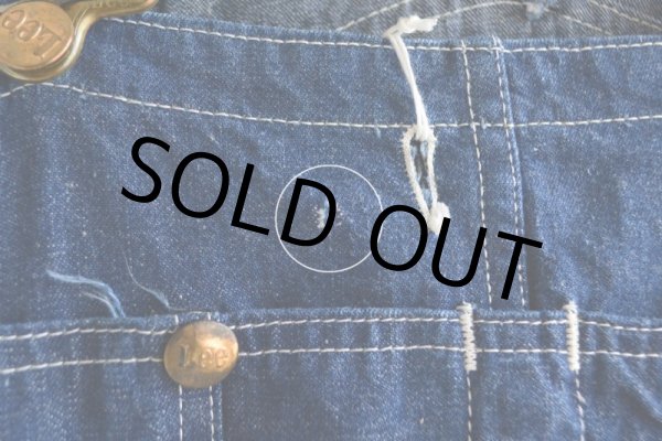 画像19: 1960s〜 Lee JELT DENIM デニムオーバーオール  実寸W38  (19)