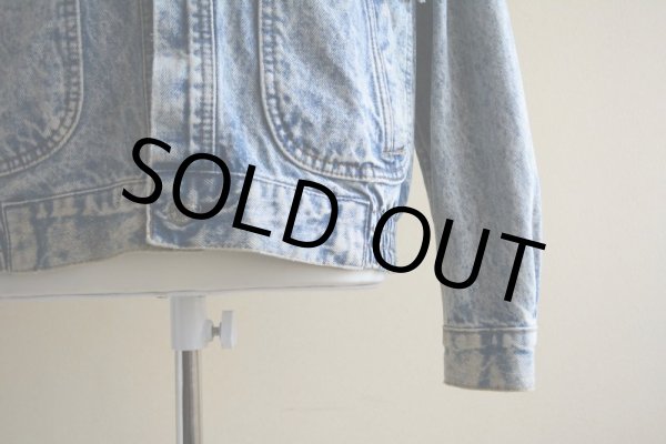 画像11: 1990s Levi's ケミカルデニムジャケット "デカパッチ"  MADE IN USA  表記XL  (11)