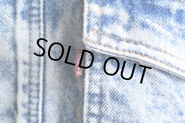 画像14: 1990s Levi's ケミカルデニムジャケット "デカパッチ"  MADE IN USA  表記XL  (14)