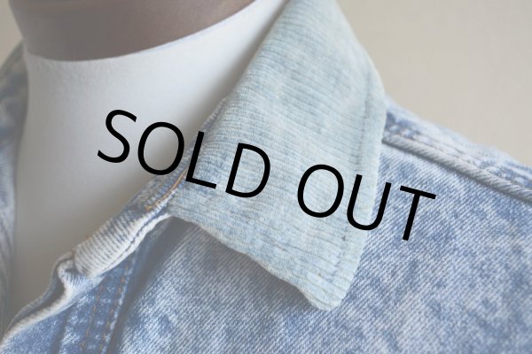 画像9: 1990s Levi's ケミカルデニムジャケット "デカパッチ"  MADE IN USA  表記XL  (9)