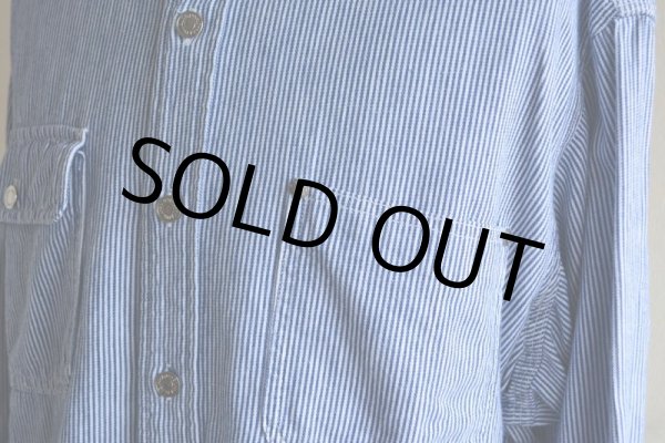 画像9: 1980-90s Polo RALPH LAUREN ガチャポケ ヒッコリーシャツ  MADE IN USA  表記XL  (9)