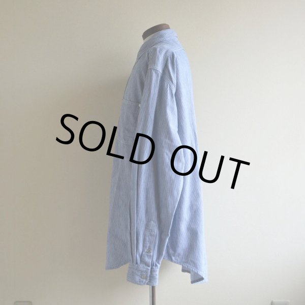 画像4: 1980-90s Polo RALPH LAUREN ガチャポケ ヒッコリーシャツ  MADE IN USA  表記XL  (4)