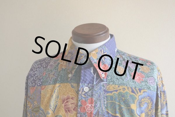 画像6: 1990s NAUTICA 総柄BDシャツ　 表記L  (6)