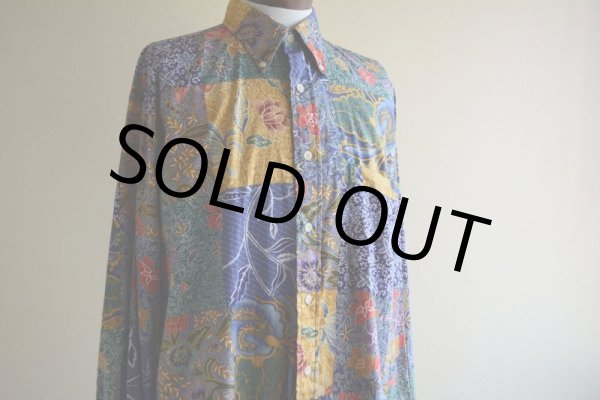 画像8: 1990s NAUTICA 総柄BDシャツ　 表記L  (8)