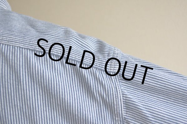 画像14: 1980-90s Polo RALPH LAUREN ガチャポケ ヒッコリーシャツ  MADE IN USA  表記XL  (14)