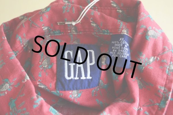 画像5: 1990s GAP 総柄BDシャツ　 表記XL  (5)