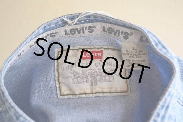 画像5: 1990s Levi's デニムバンドカラーシャツ  表記L  (5)