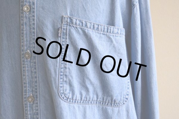 画像8: 1990s Levi's デニムバンドカラーシャツ  表記L  (8)