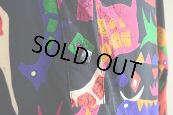 画像11: 1990s John's Girl Collectibles 総柄プルオーバージャケット　 表記36/16-W  (11)