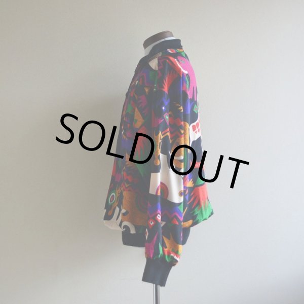 画像4: 1990s John's Girl Collectibles 総柄プルオーバージャケット　 表記36/16-W  (4)