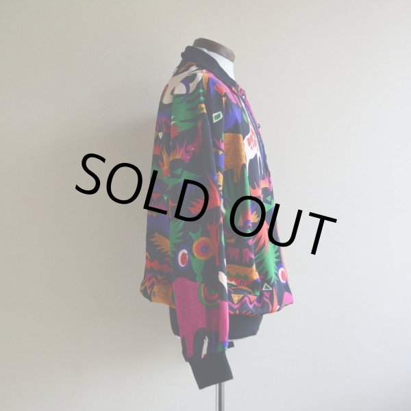 画像2: 1990s John's Girl Collectibles 総柄プルオーバージャケット　 表記36/16-W  (2)