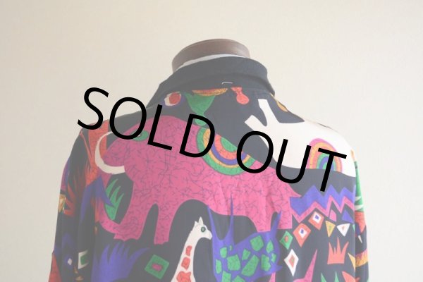 画像14: 1990s John's Girl Collectibles 総柄プルオーバージャケット　 表記36/16-W  (14)