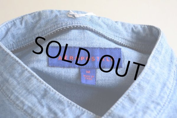 画像5: AEROPOSTALE シャンブレーバンドカラーシャツ　 表記M  (5)